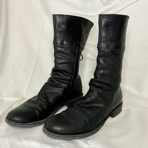 Florentini + Baker Boots with back zipper Black size 38 women